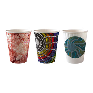 BC-12DW-CCAB-ART ART BioCup Double Wall Indigenous Art Series 12oz Cup Leisure Coast Hospitality & Packaging Supplies