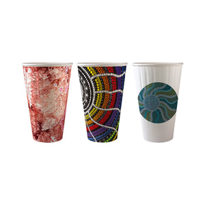 BC-16DW-CCAB-ART ART BioCup Double Wall Indigenous Art Series 16oz Cup Leisure Coast Hospitality & Packaging Supplies