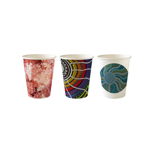 BC-8-CCAB-ART BioCup Single Wall Indigenous Art Series 8oz Cup Leisure Coast Hospitality & Packaging Supplies