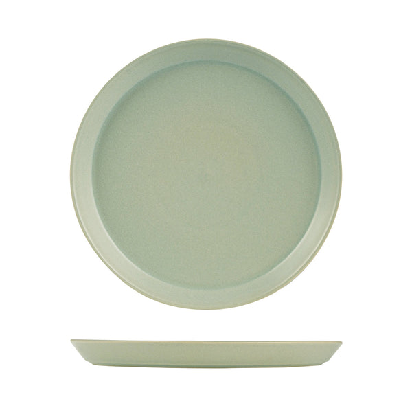 Zuma Pearl Pistachio Round Plate Tapered | gift boxes, eco food packaging