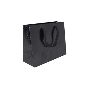 MANSLBLACKSML Manhattan Specialty Laminated Paper Bags Black Leisure Coast Hospitality & Packaging